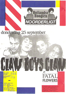 Claw Boys Claw / Fatal Flowers - 25 sep 1986