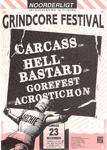 Carcass / Hellbastard / Gorefest / Acrostichon - 23 dec 1990