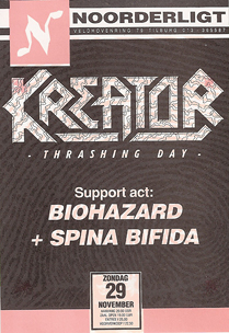 Kreator / Biohazard / Spina Bifida - 29 nov 1992