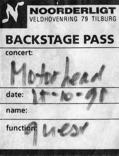 Motörhead - 25 okt 1998