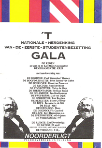 Kris met 'T nationale herdenking v.d.1e studentenbezetting GALA - 20 apr 1989