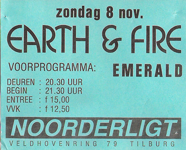 Earth & Fire -  8 nov 1987